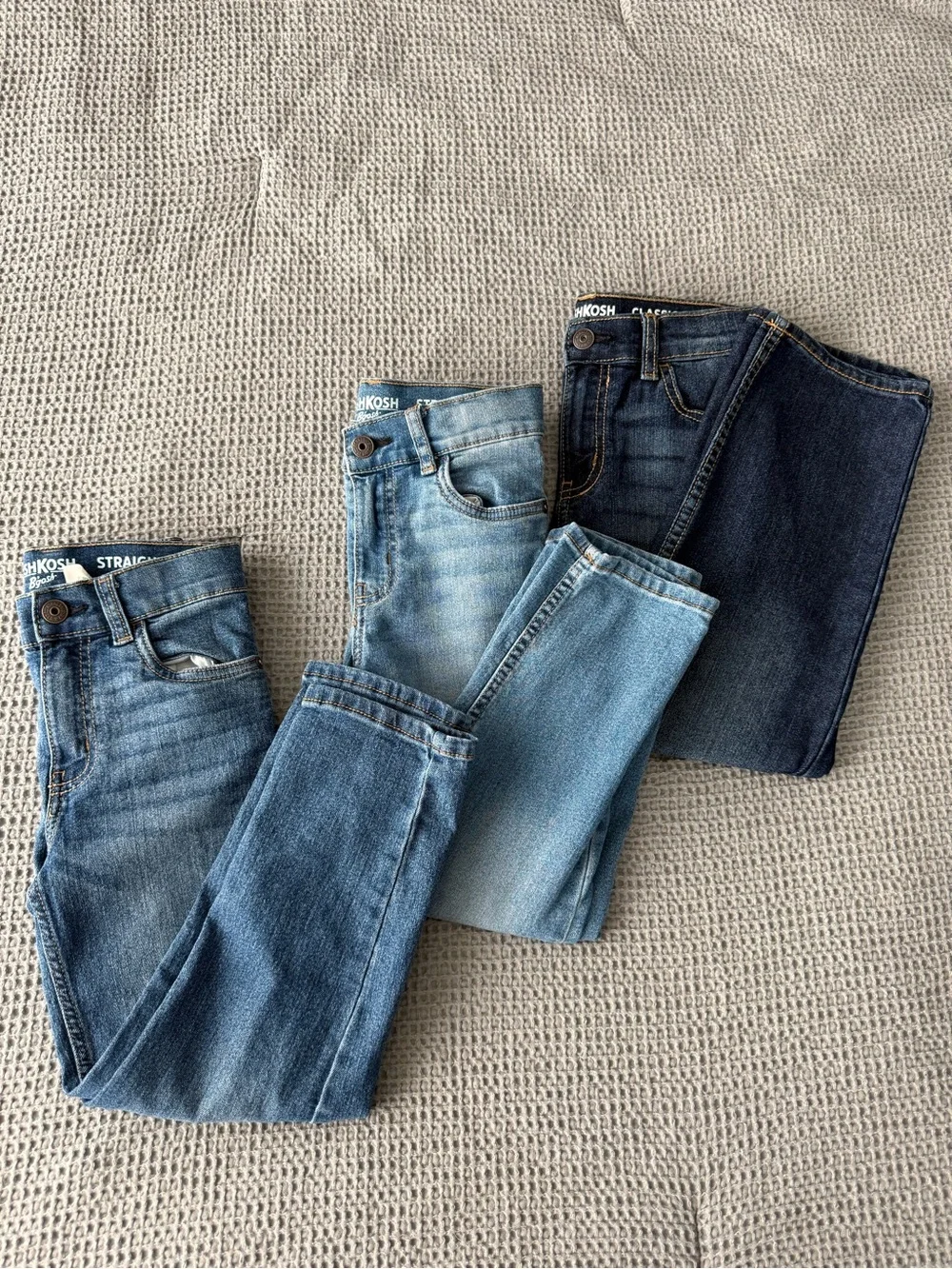 OshKosh B'gosh Boys' Straight Jeans in Light, Medium & Dark Blue Washes